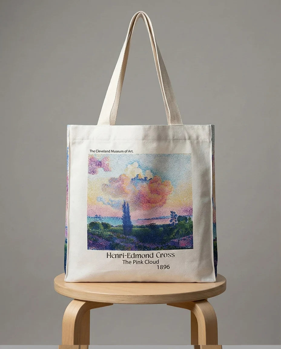 Henri-Edmond Cross The Pink Cloud- Tote Bag - Artsy Tote Bag | My Turtle